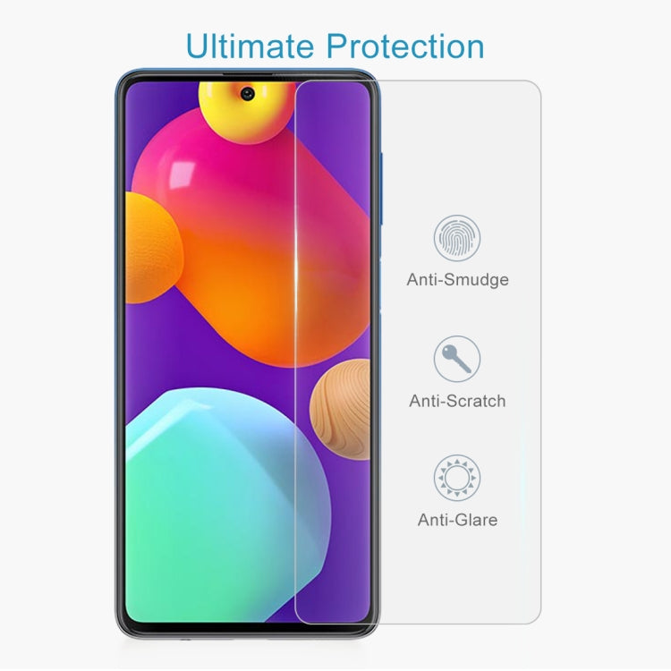 Lot de 50 films en verre trempé 9H 2,5D (0,26 mm) pour Samsung Galaxy M62 (50 pièces) et Samsung Galaxy F62 (50 pièces)