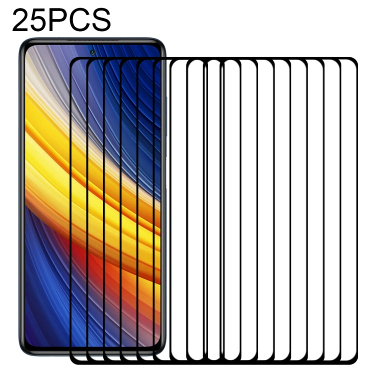 25 PCS Full Glue Full Screen Tempered Glass Film