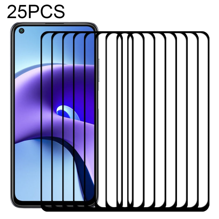 25 PCS Full Glue Full Screen Tempered Glass Film