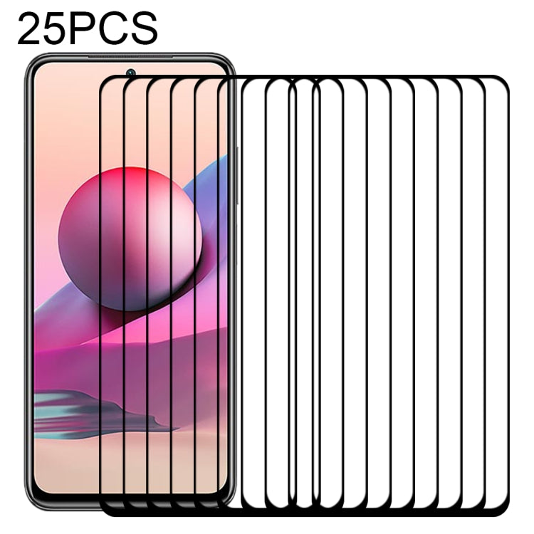 25 PCS Full Glue Full Screen Tempered Glass Film
