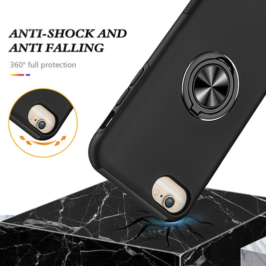 Dual-layer TPU and PC phone case with concealed ring grip, side view