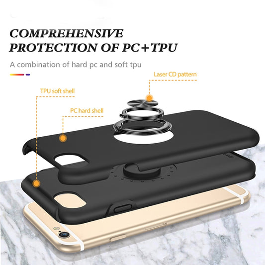 Magnetic ring holder case protecting iPhone SE 2022 from drops and impacts