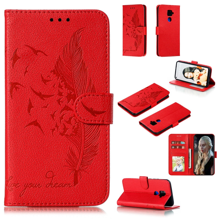 Feather Pattern Litchi Texture Horizontal Flip Leather Case with Holder & Wallet & Card Slots, For Huawei Mate 30, For Huawei Mate 30 Pro, For Huawei Mate 30 Lite / nova 5i Pro, For Xiaomi Redmi Note 8