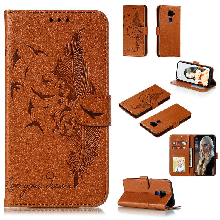 Feather Pattern Litchi Texture Horizontal Flip Leather Case with Holder & Wallet & Card Slots, For Huawei Mate 30, For Huawei Mate 30 Pro, For Huawei Mate 30 Lite / nova 5i Pro, For Xiaomi Redmi Note 8