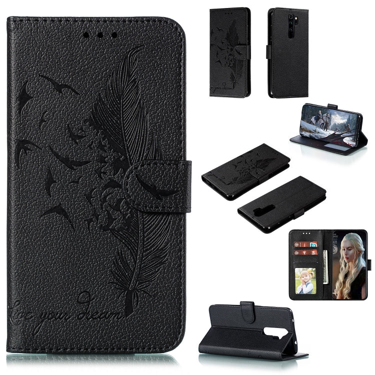 Feather Pattern Litchi Texture Horizontal Flip Leather Case with Holder & Wallet & Card Slots, For Xiaomi Redmi Note 8 Pro, For Galaxy A10s, For Galaxy A20s, For Galaxy M30s