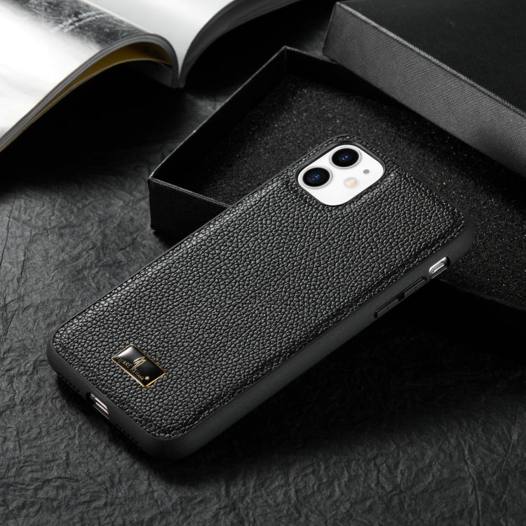 Fierre Shann Leather Texture Phone Back Cover Case, For iPhone 11 Pro, For iPhone 11 Pro Max, For iPhone 12 mini, For iPhone 12 / 12 Pro, For iPhone 12 Pro Max