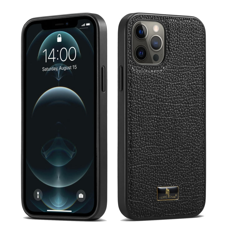 Fierre Shann Leather Texture Phone Back Cover Case, For iPhone 11 Pro, For iPhone 11 Pro Max, For iPhone 12 mini, For iPhone 12 / 12 Pro, For iPhone 12 Pro Max