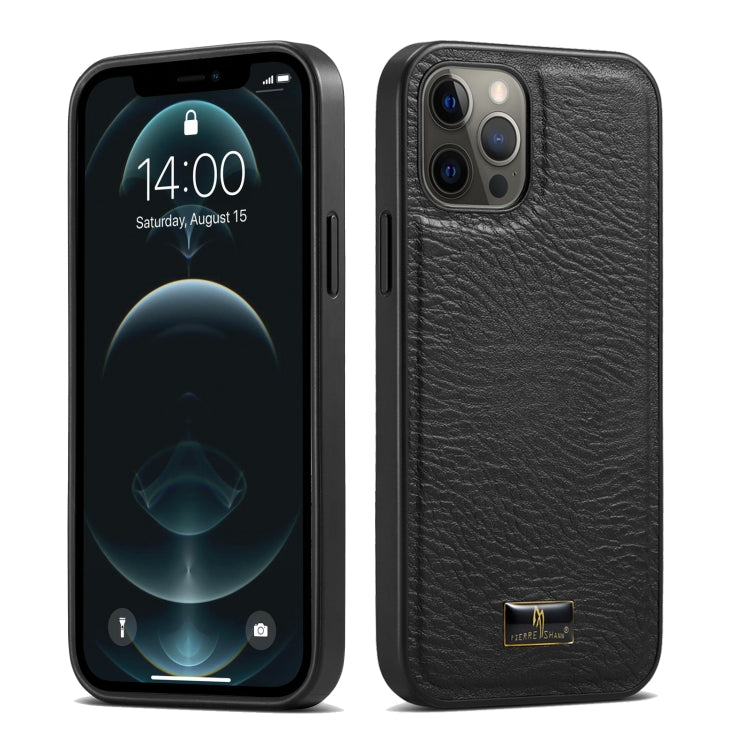 Fierre Shann Leather Texture Phone Back Cover Case, For iPhone 11 Pro, For iPhone 11 Pro Max, For iPhone 12 mini, For iPhone 12 / 12 Pro, For iPhone 12 Pro Max