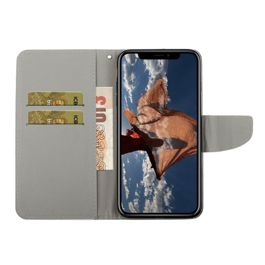 Flip case back view showing painted pattern texture iPhone 12 Pro Max protection