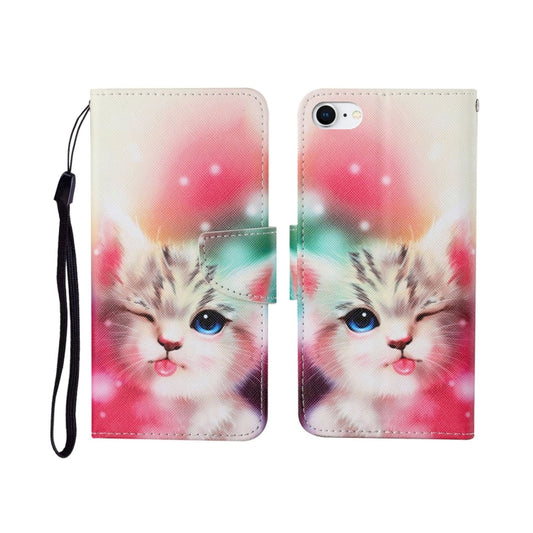 Painted pattern horizontal flip leather case for iPhone SE 2020, 7, and 8