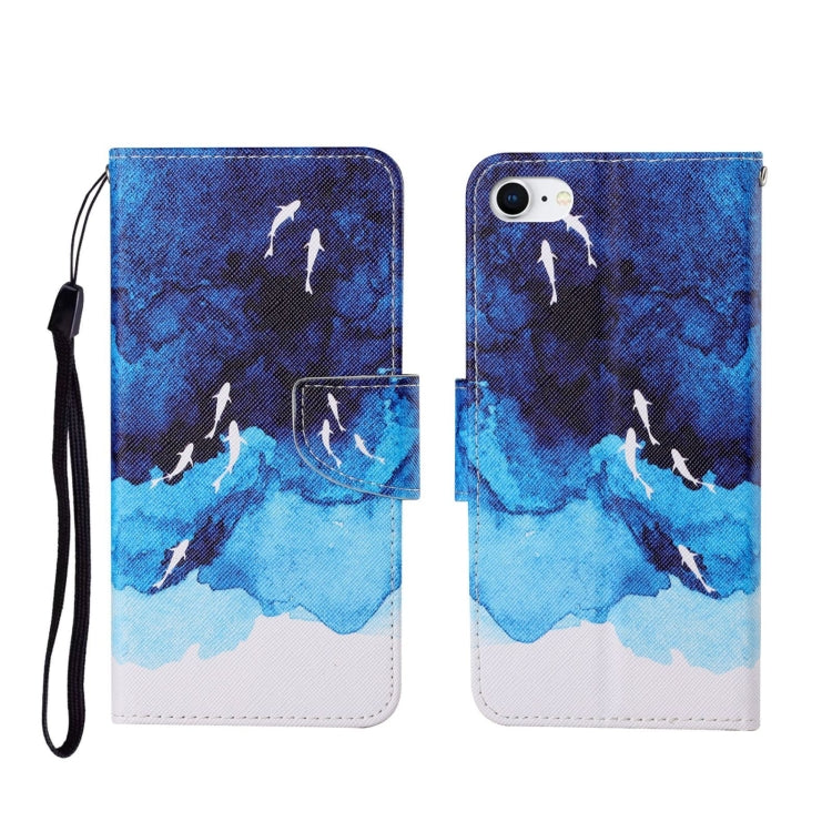 Painted Pattern Horizontal Flip Leathe Case, For iPhone SE (2020)/ 7 /8
