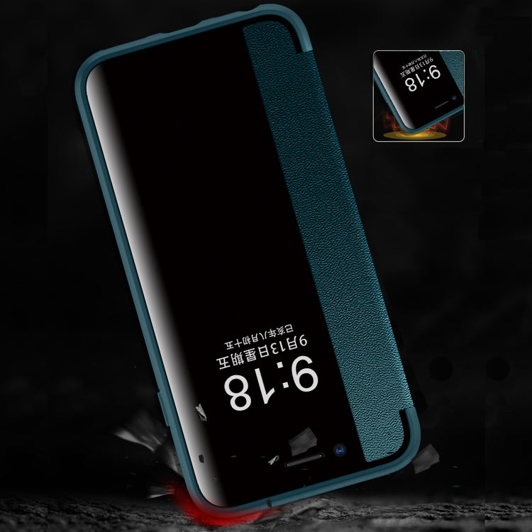 Magnetic Side Window View Shockproof Horizontal Flip Leather Case, For iPhone SE 2022 / SE 2020 / 8 / 7, For iPhone 11, For iPhone 11 Pro, For iPhone 11 Pro Max, For iPhone 12 mini, For iPhone 12 / 12 Pro, For iPhone 12 Pro Max