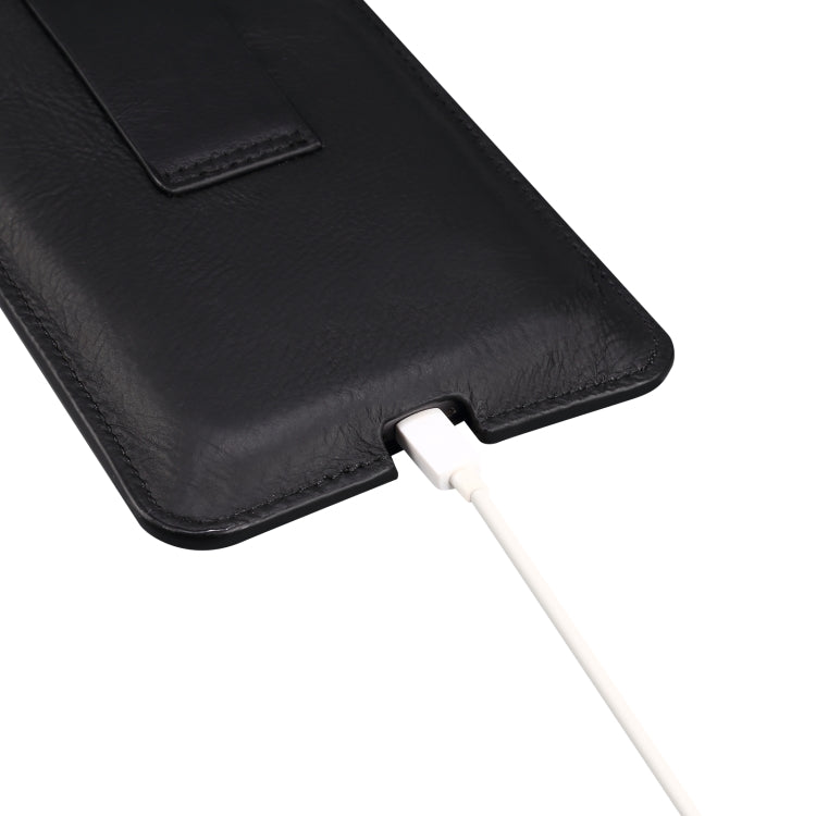 Universal Cow Leather Vertical Mobile Phone Leather Case Waist Bag For 5.5-6.5 inch and Below Phones, For 5.5-6.5 inch and Below Phones