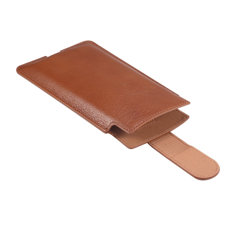 Universal Cow Leather Vertical Mobile Phone Leather Case Waist Bag For 7.2 inch and Below Phones, For 6.7 inch and Below Phones