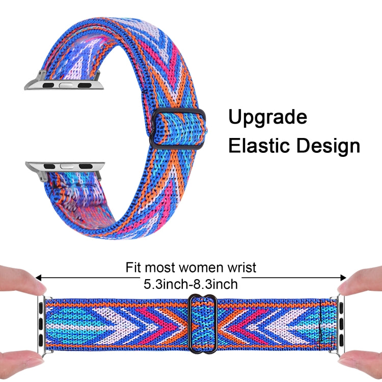 Elastic Watch Strap, For Apple Watch Apple Watch Series 7 45mm / 6 & SE & 5 & 4 44mm / 3 & 2 & 1 42mm, For Apple Watch Ultra 49mm / Series 8&7 45mm / SE 2&6&SE&5&4 44mm / 3&2&1 42mm