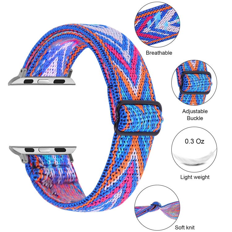 Elastic Watch Strap, For Apple Watch Apple Watch Series 7 45mm / 6 & SE & 5 & 4 44mm / 3 & 2 & 1 42mm, For Apple Watch Ultra 49mm / Series 8&7 45mm / SE 2&6&SE&5&4 44mm / 3&2&1 42mm