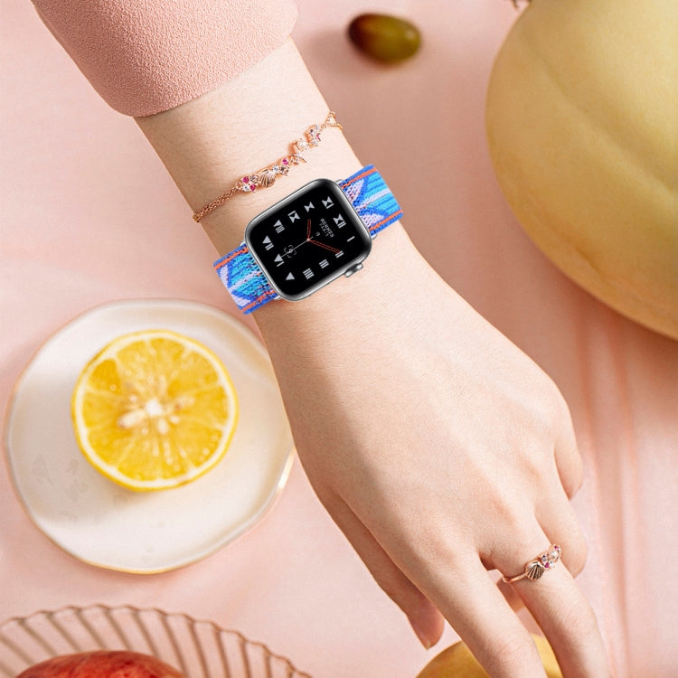 Elastic Watch Strap, For Apple Watch Apple Watch Series 7 45mm / 6 & SE & 5 & 4 44mm / 3 & 2 & 1 42mm, For Apple Watch Ultra 49mm / Series 8&7 45mm / SE 2&6&SE&5&4 44mm / 3&2&1 42mm