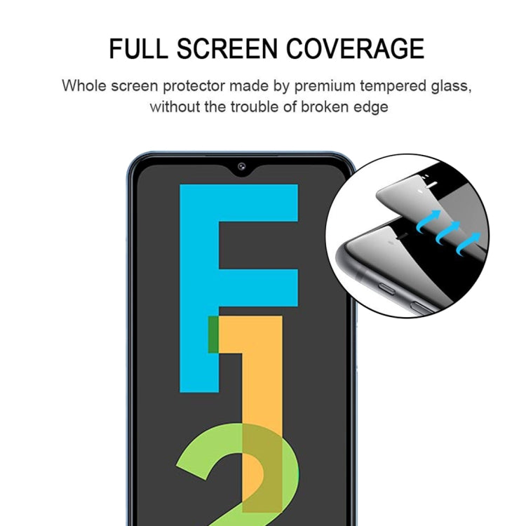 25 PCS Full Glue Full Screen Tempered Glass Film, For Samsung Galaxy F12 (25 PCS), For Samsung Galaxy F02s (25 PCS), For Samsung Galaxy Quantum 2 (25 PCS)