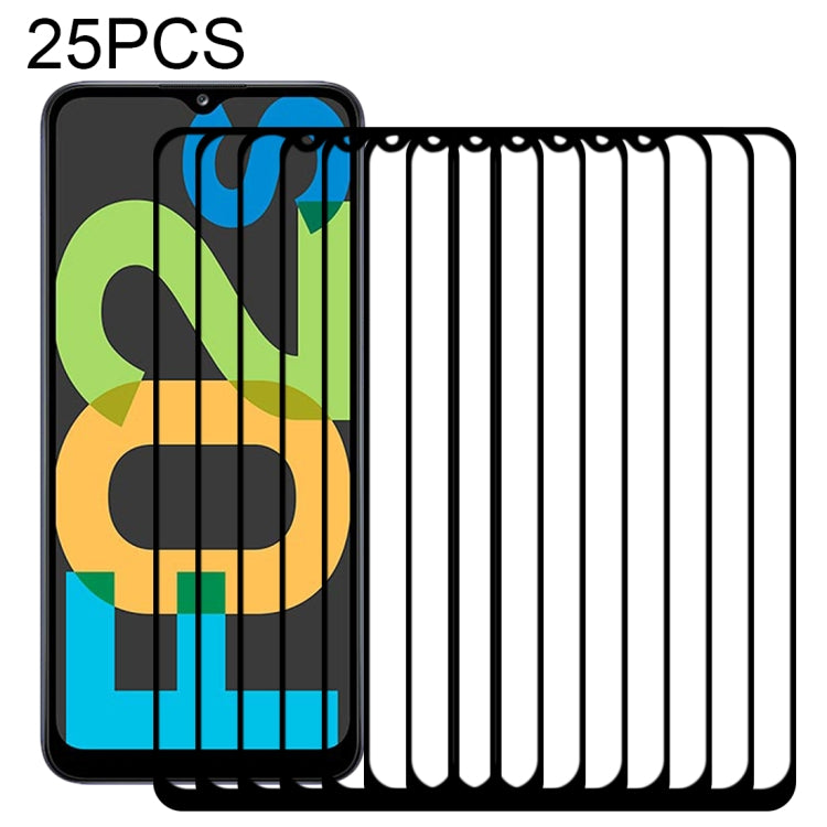 25 PCS Full Glue Full Screen Tempered Glass Film, For Samsung Galaxy F12 (25 PCS), For Samsung Galaxy F02s (25 PCS), For Samsung Galaxy Quantum 2 (25 PCS)