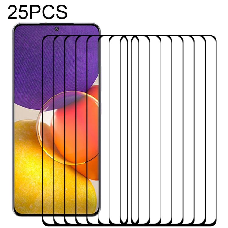 25 PCS Full Glue Full Screen Tempered Glass Film, For Samsung Galaxy F12 (25 PCS), For Samsung Galaxy F02s (25 PCS), For Samsung Galaxy Quantum 2 (25 PCS)