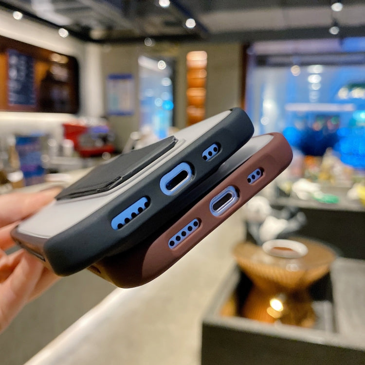 Skin Feel TPU + PC Shockproof Case with Wrist Strap Holder, For iPhone 12 / 12 Pro