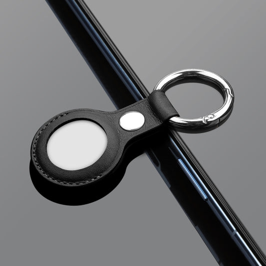 Switchable keychain ring accessory for AirTag 2nd Gen leather holder