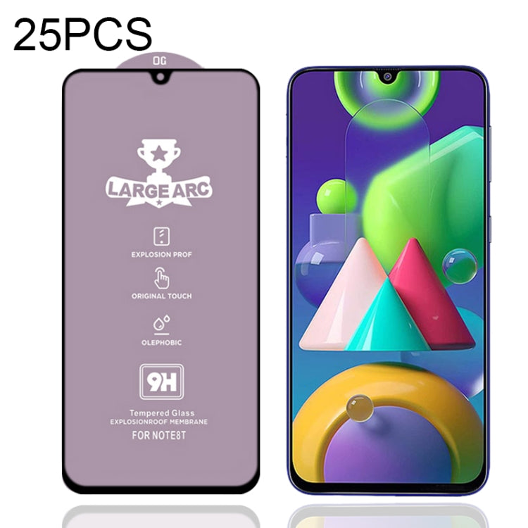 Lot de 25 films en verre trempé 9H HD à grand arc et haute teneur en alumine pour Samsung Galaxy S10 Lite (25 pièces), Samsung Galaxy M11 (25 pièces), Samsung Galaxy M21/M21 2021 (25 pièces), Samsung Galaxy M31 (25 pièces), Samsung Galaxy M31s (25 pièces)