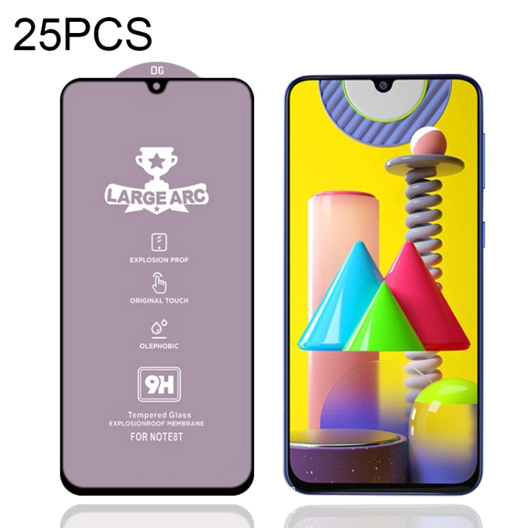 Lot de 25 films en verre trempé 9H HD à grand arc et haute teneur en alumine pour Samsung Galaxy S10 Lite (25 pièces), Samsung Galaxy M11 (25 pièces), Samsung Galaxy M21/M21 2021 (25 pièces), Samsung Galaxy M31 (25 pièces), Samsung Galaxy M31s (25 pièces)
