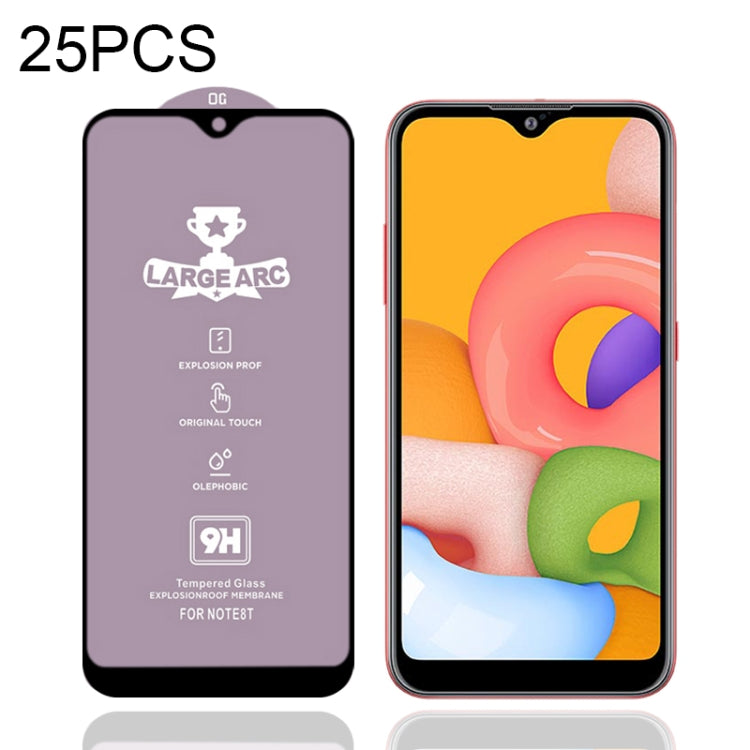 Lot de 25 films en verre trempé 9H HD à grand arc et haute teneur en alumine pour Samsung Galaxy S10 Lite (25 pièces), Samsung Galaxy M11 (25 pièces), Samsung Galaxy M21/M21 2021 (25 pièces), Samsung Galaxy M31 (25 pièces), Samsung Galaxy M31s (25 pièces)