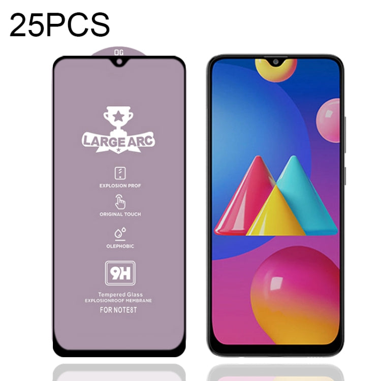 Lot de 25 films en verre trempé 9H HD à grand arc et haute teneur en alumine pour Samsung Galaxy S10 Lite (25 pièces), Samsung Galaxy M11 (25 pièces), Samsung Galaxy M21/M21 2021 (25 pièces), Samsung Galaxy M31 (25 pièces), Samsung Galaxy M31s (25 pièces)