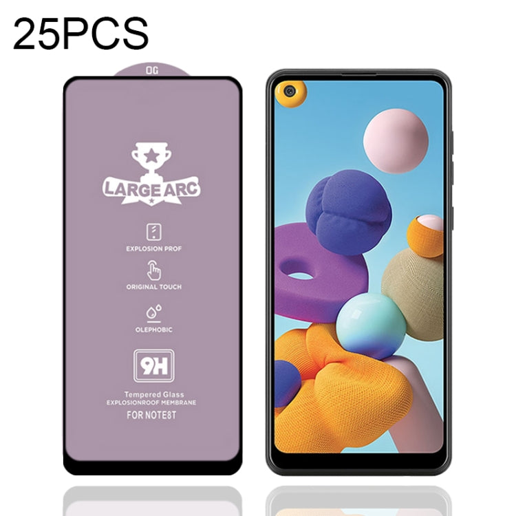 Lot de 25 films en verre trempé 9H HD à grand arc et haute teneur en alumine pour Samsung Galaxy S10 Lite (25 pièces), Samsung Galaxy M11 (25 pièces), Samsung Galaxy M21/M21 2021 (25 pièces), Samsung Galaxy M31 (25 pièces), Samsung Galaxy M31s (25 pièces)