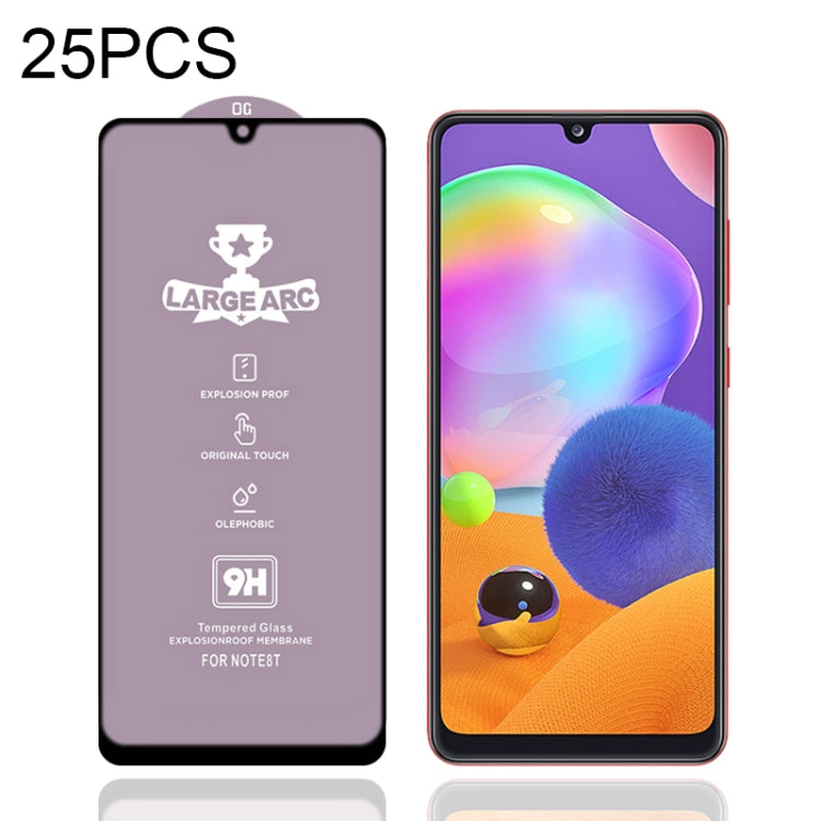Lot de 25 films en verre trempé 9H HD à grand arc et haute teneur en alumine pour Samsung Galaxy S10 Lite (25 pièces), Samsung Galaxy M11 (25 pièces), Samsung Galaxy M21/M21 2021 (25 pièces), Samsung Galaxy M31 (25 pièces), Samsung Galaxy M31s (25 pièces)