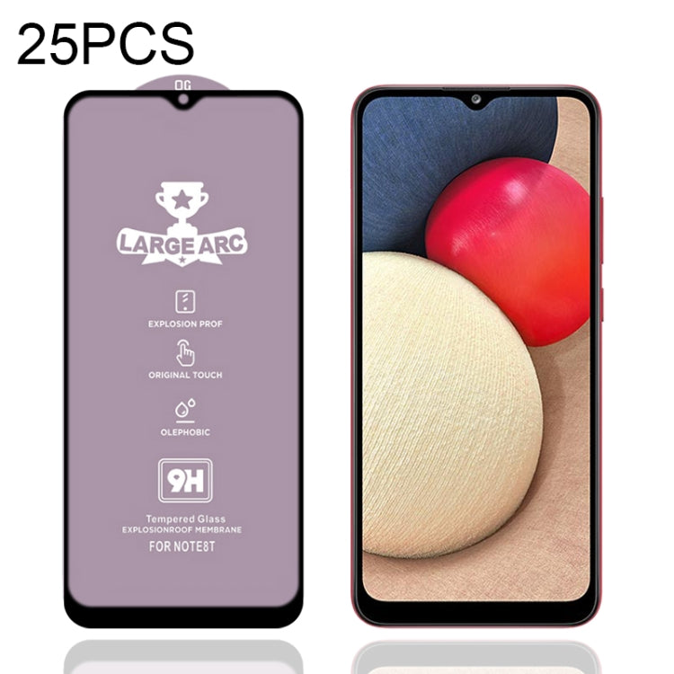 Lot de 25 films en verre trempé 9H HD à grand arc et haute teneur en alumine pour Samsung Galaxy S10 Lite (25 pièces), Samsung Galaxy M11 (25 pièces), Samsung Galaxy M21/M21 2021 (25 pièces), Samsung Galaxy M31 (25 pièces), Samsung Galaxy M31s (25 pièces)