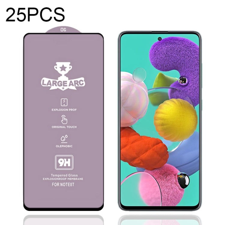 Lot de 25 films en verre trempé 9H HD à grand arc et haute teneur en alumine pour Samsung Galaxy S10 Lite (25 pièces), Samsung Galaxy M11 (25 pièces), Samsung Galaxy M21/M21 2021 (25 pièces), Samsung Galaxy M31 (25 pièces), Samsung Galaxy M31s (25 pièces)