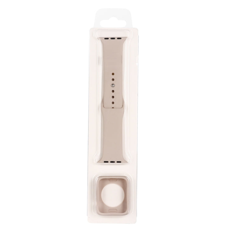 Silicone Replacement Strap Watchband + Watch Protective Case Set, For Apple Watch Series 7 41mm