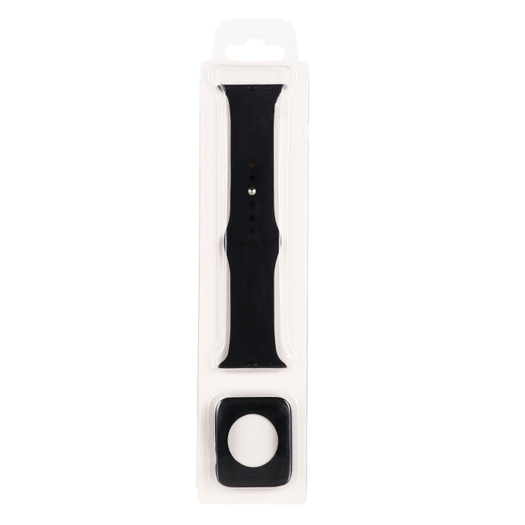 Silicone Replacement Strap Watchband + Watch Protective Case Set, For Apple Watch Series 7 41mm