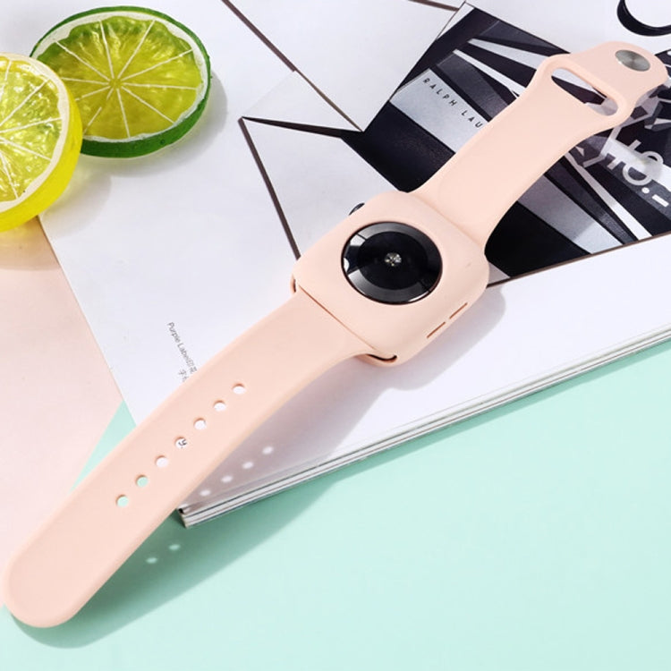 Silicone Replacement Strap Watchband + Watch Protective Case Set, For Apple Watch Series 7 41mm