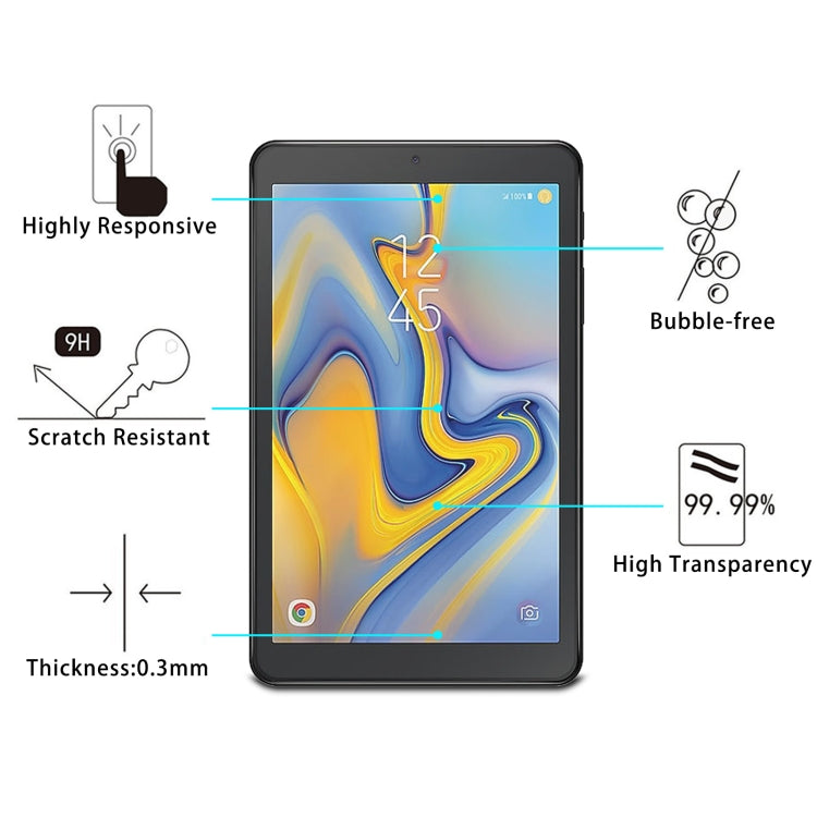 Lot de 25 films en verre trempé antidéflagrants 9H 2,5D pour Samsung Galaxy Tab A 8.0 SM-T387 (25 pièces)