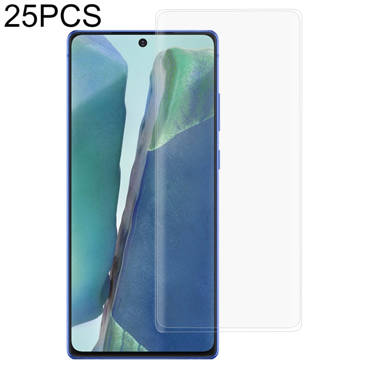 Lot de 25 films de protection en verre trempé 3D à bords incurvés pour Samsung Galaxy Note 20 Ultra (25 pièces)