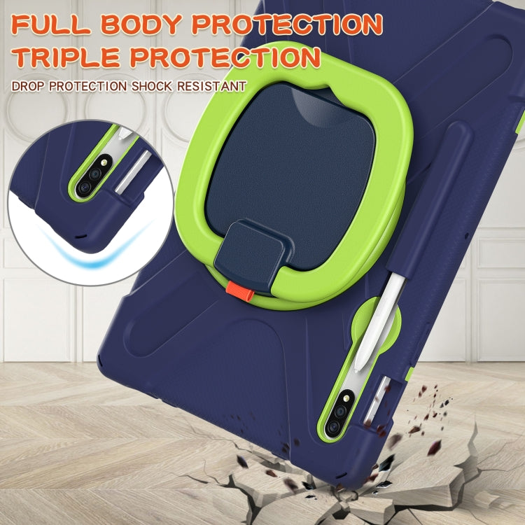 Silicone + PC Protective Case with Holder & Shoulder Strap, For Samsung Galaxy Tab S8 / Galaxy Tab S7 T870 / T875, For Samsung Galaxy Tab A7 10.4 (2020) T500 / T505, For iPad 9.7 inch (2018/2017), For Samsung Galaxy Tab A 8.0 (2019) T290 / T295