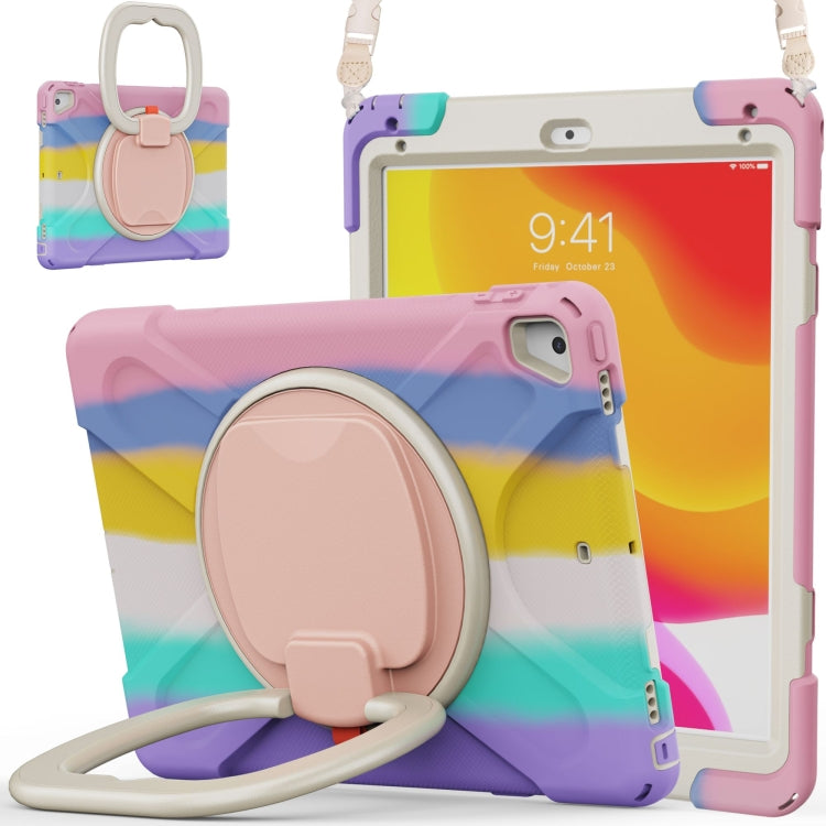 Silicone + PC Protective Case with Holder & Shoulder Strap, For Samsung Galaxy Tab S8 / Galaxy Tab S7 T870 / T875, For Samsung Galaxy Tab A7 10.4 (2020) T500 / T505, For iPad 9.7 inch (2018/2017), For Samsung Galaxy Tab A 8.0 (2019) T290 / T295