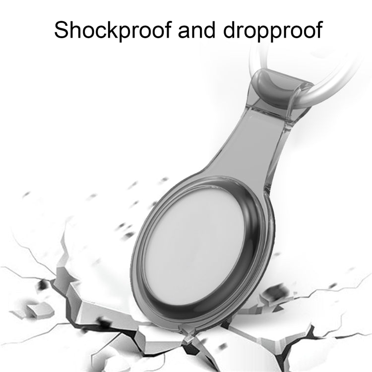 Anti-scratch Clear TPU Shockproof Protective Cover Soft Case with Keychain Ring Loop, For AirTag