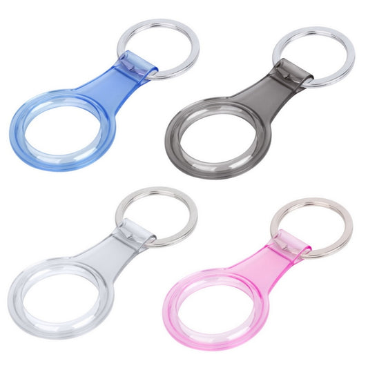Flexible TPU case with integrated keychain attachment keeps AirTag secure and visible