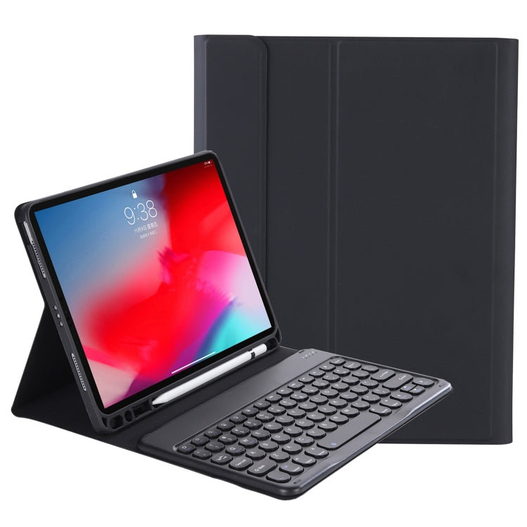 YT11B Detachable Candy Color Skin Feel Texture Round Keycap Bluetooth Keyboard Leather Case For iPad Air 4 2020 / Air 5 2022 / Pro 11 inch 2022 / 2021 / 2020 / 2018(White Ice), iPad 10.2 2020 & 2019 / Air 2019 / Pro 10.5 inch