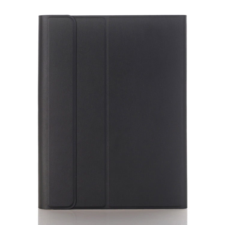 YA098B Detachable Lambskin Texture Round Keycap Bluetooth Keyboard Leather Case with Pen Slot & Stand