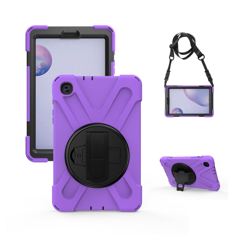 Shockproof Colorful Silicone + PC Protective Case with Holder & Shoulder Strap & Hand Strap