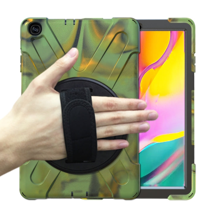 Shockproof Colorful Silicone + PC Protective Case with Holder & Shoulder Strap & Hand Strap