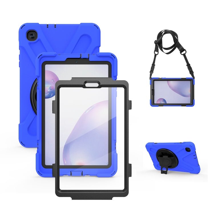 Shockproof Colorful Silicone + PC Protective Case with Holder & Shoulder Strap & Hand Strap & Screen Protector