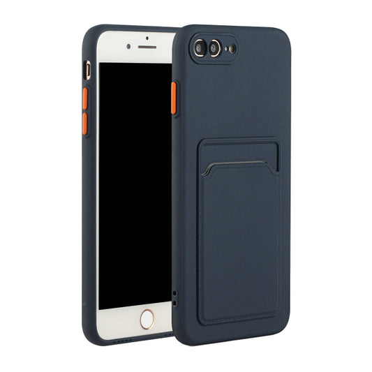 Shockproof TPU case with card slot for iPhone 8 and 7 front display