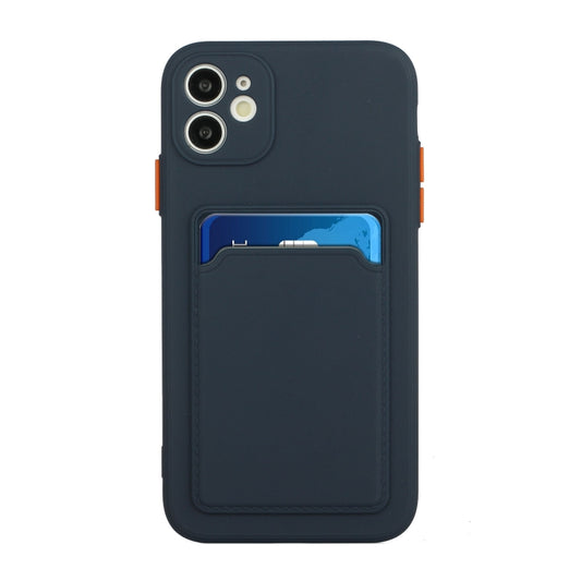 Black TPU case with built-in card slots for iPhone 11 Pro front view